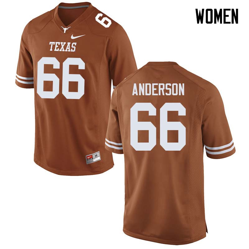 Women #66 Calvin Anderson Texas Longhorns College Football Jerseys Sale-Orange